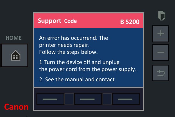 Canon Yazıcı Hata Kodları